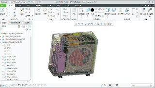 空调挂机模型Proe5.0模型带绘图步骤，Proe Creo三维模型设计素材