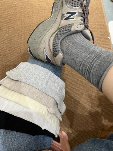 网红款卷边韩版中筒坑条女袜透气