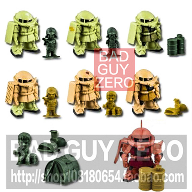 日版万代 高达 一番赏 H赏 夏亚 量产型 绿扎古 BB SD 盲盒 非 FW