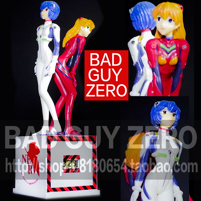 日版万代 限定版 EVA 战斗服 明日香 绫波丽 手办 时钟 非 SEGA