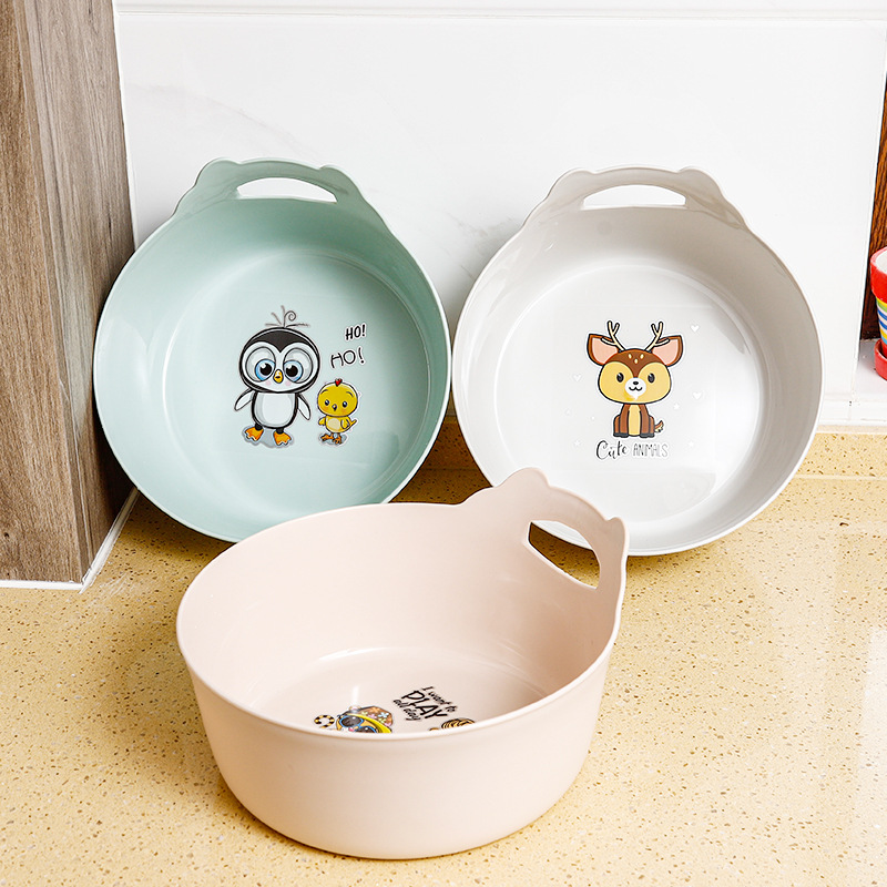 厂家批发卡通洗脸塑料盆家用加厚