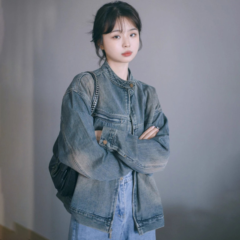 复古常规款牛仔高级感牛仔外套