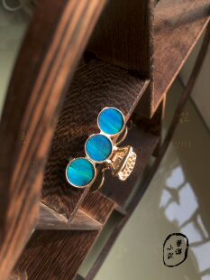 簪缨小筑孔雀羽毛蓝绿小抓夹小号发夹侧边碎发夹头饰女发饰小夹子