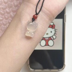 可爱卡通kitty麻绳可调节项链送朋友礼物小众气质百搭闺蜜潮日韩