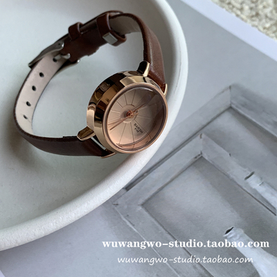 韩国复古文艺细带小表盘女