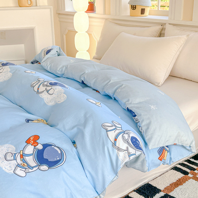 简约单被套纯棉全棉100%男生150x200x230单件学生宿舍少女220x240