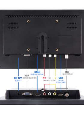 小型显示屏7寸便携迷你电视车载10.1电脑VGA触摸屏USB显示器HDMI