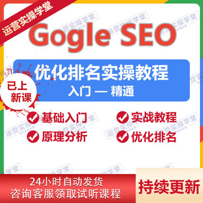 GG外贸SEO实战推广搜索引擎优化课程关键词排名网站培训教程LE