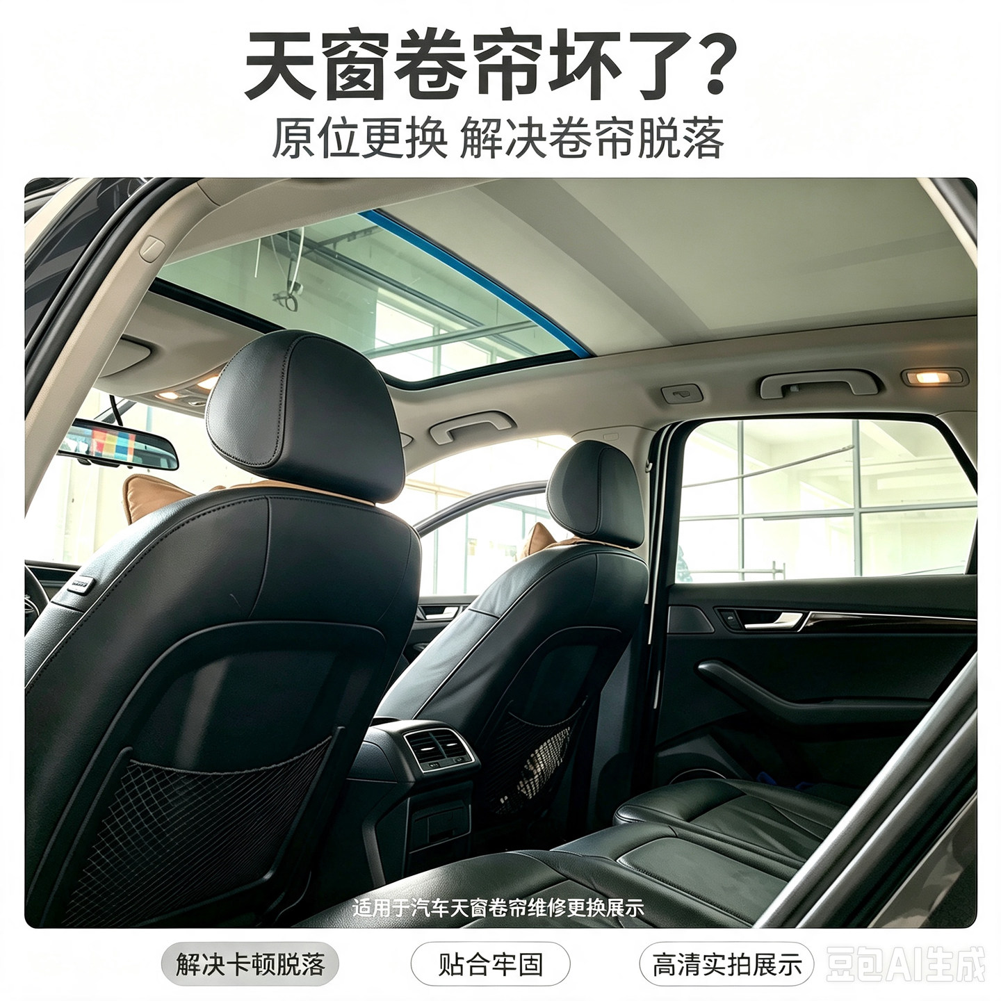 汽车天窗卷帘修复更换原位牢固
