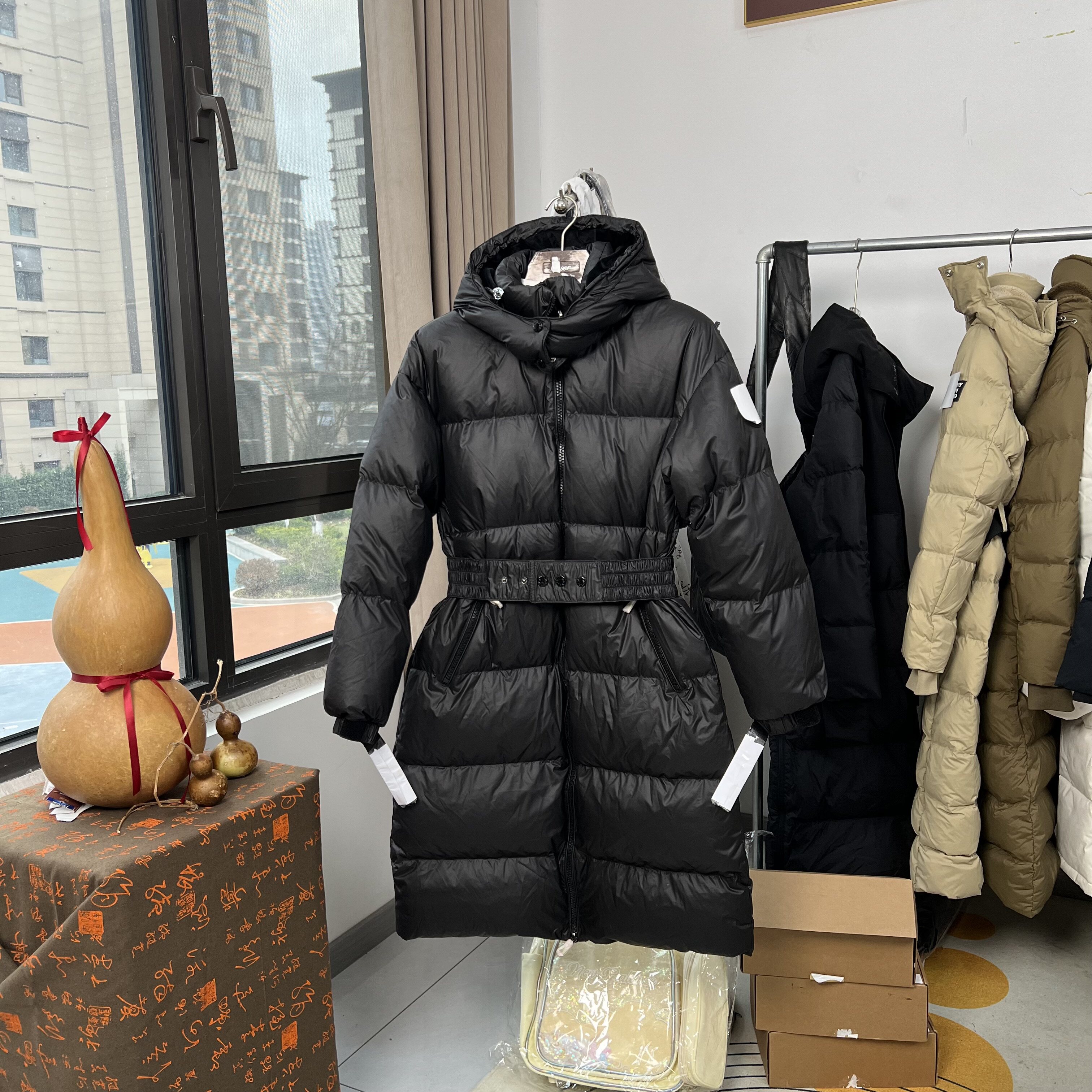女款中长羽绒服90白鸭绒零下20