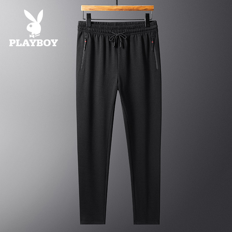 Dandy men's wear Autumn new pattern man Trend knitting trousers black fashion Self cultivation motion trousers Manin the Men's clothing, Casual pants  category - from Buy2taobao.com to provide professional Taobao agent buy service