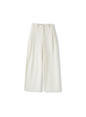 【大晶粉丝专享】冬季加绒加厚弯刀裤高腰垂感毛呢裤LYMMX-K19635