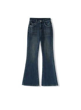 【大晶粉丝专享】冬季水洗牛仔复合宝宝绒微喇牛仔裤LYMKYY-18855