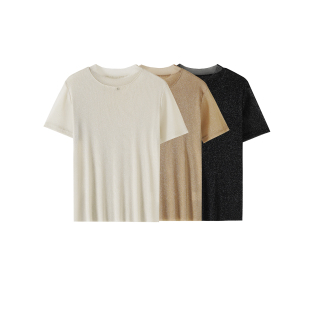 纯色百搭T恤LYMYSS 春夏圆领纱衣短袖 70200 泡芙专享