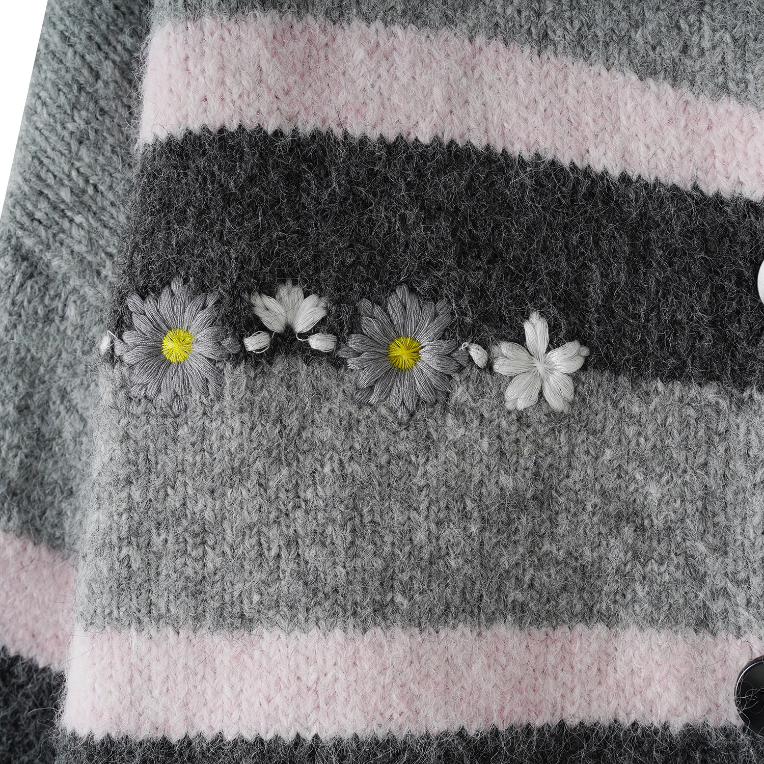 【大晶粉丝专享】冬季圆领钩花针织开衫条纹撞色外套LYMBLZ-507-1,女装/女士精品,毛针织衫,淘宝优惠券,粉丝福利购,淘宝优惠卷