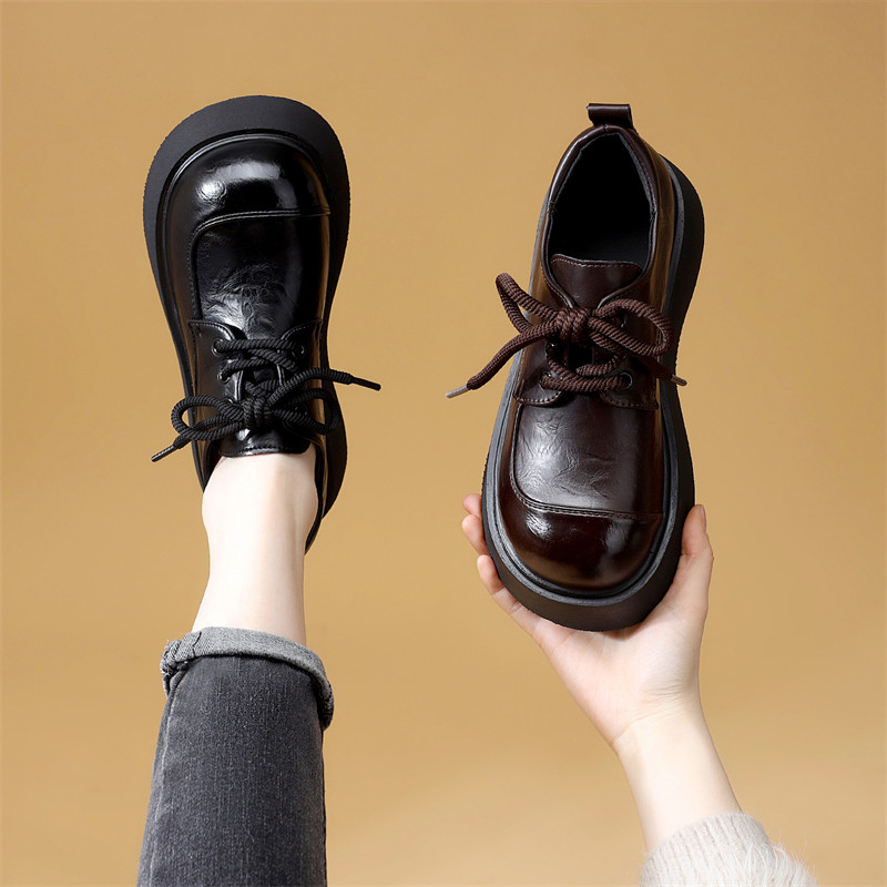 厚底小皮鞋女2026年春秋季新款洋气软底单鞋不累脚增高防水乐福鞋,女鞋,乐福鞋（豆豆鞋）,淘宝优惠券,粉丝福利购,淘宝优惠卷