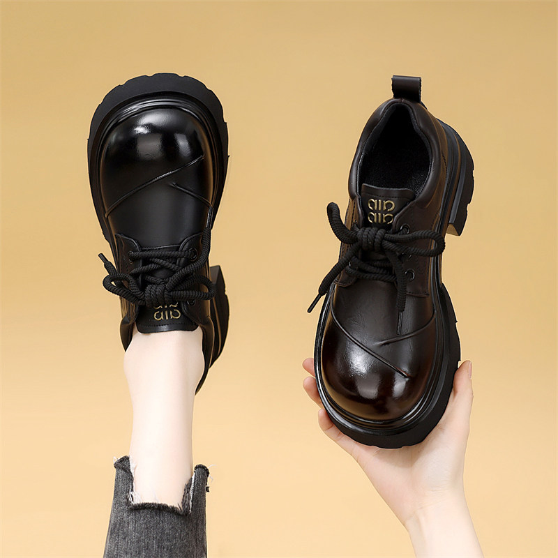 厚底小皮鞋女2026年秋冬新款轻便软底短靴防水圆头时尚显瘦乐福鞋,女鞋,乐福鞋（豆豆鞋）,淘宝优惠券,粉丝福利购,淘宝优惠卷