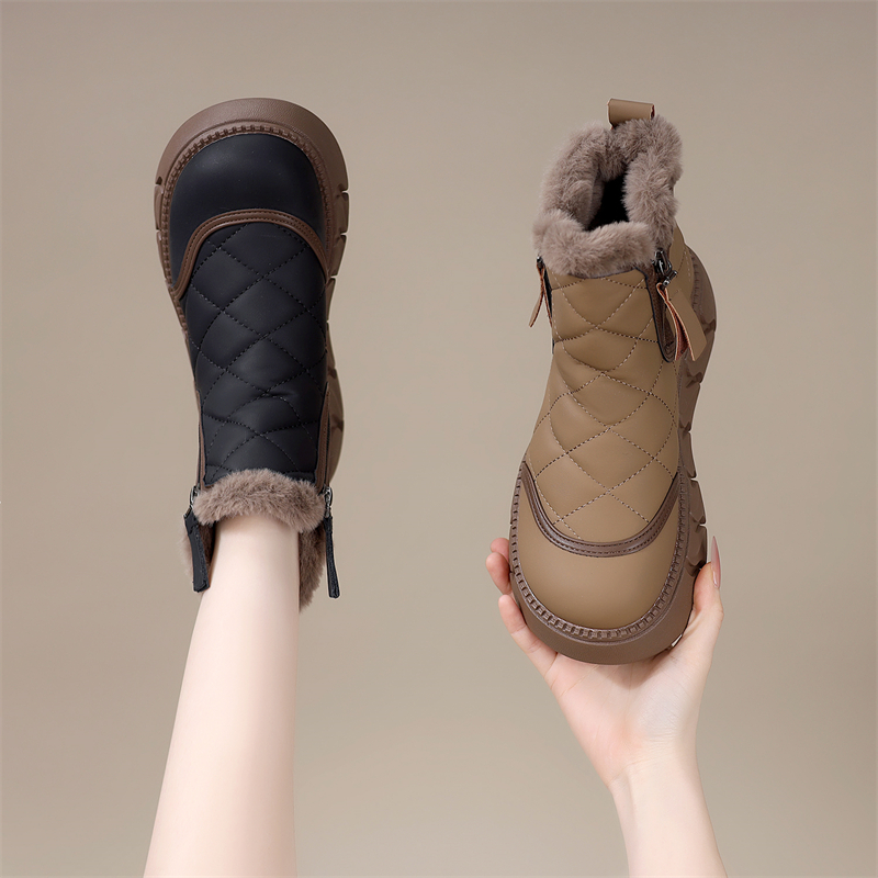 2025年冬新款软底复古加绒雪地靴