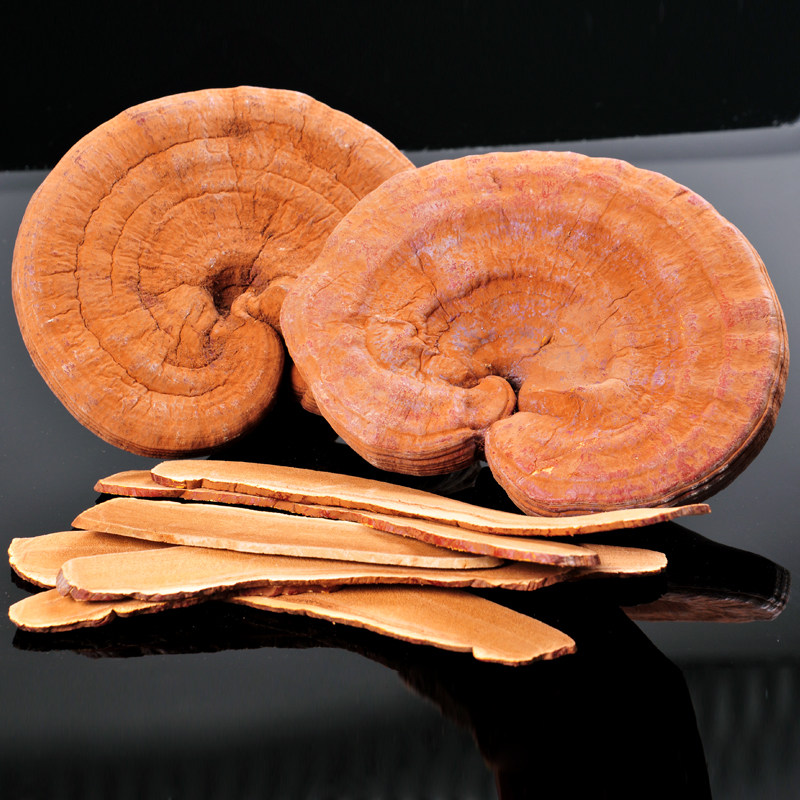 梅地源正宗龙泉灵芝椴木赤灵芝切片包邮林芝片500克赤灵芝片