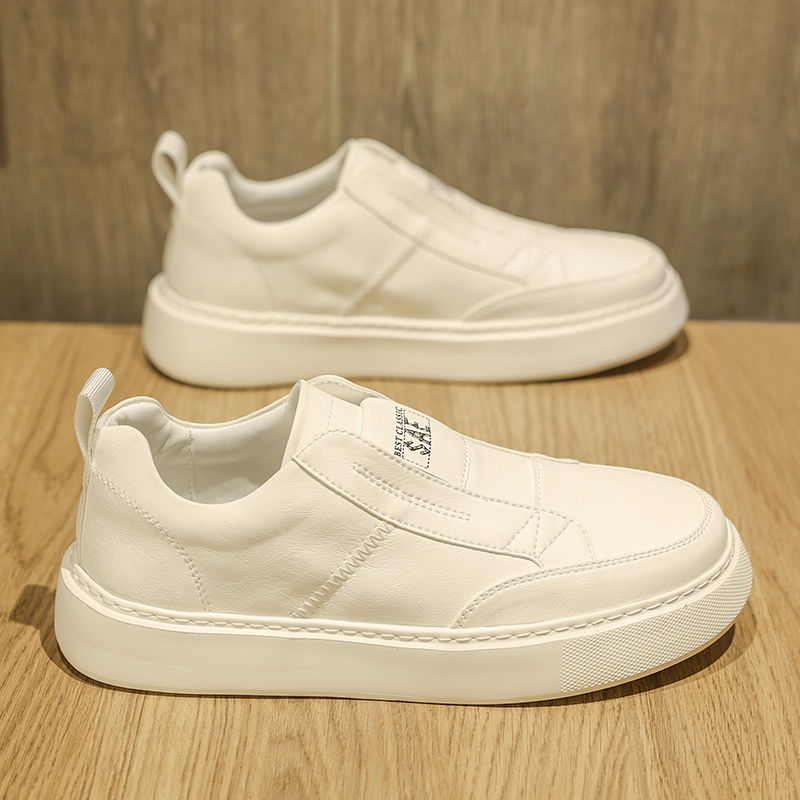 一脚蹬小白男鞋秋季透气休闲板鞋