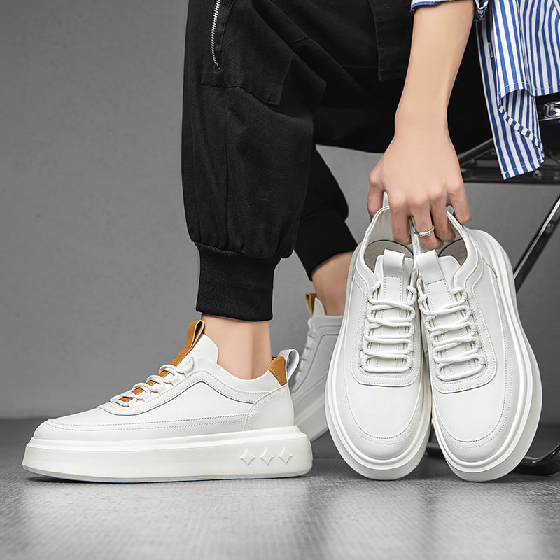 男鞋2025新款春季男款百搭运动低帮板鞋男士休闲皮鞋韩版小白潮鞋
