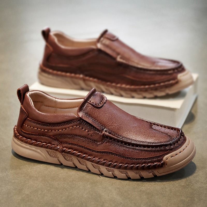 一脚蹬男鞋45春季大码潮流复古懒人乐福鞋46英论商务防滑休闲皮鞋,流行男鞋,休闲皮鞋,淘宝优惠券,粉丝福利购,淘宝优惠卷