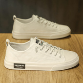 透气休闲防水板鞋 秋季 男士 软底皮鞋 男鞋 百搭运动小白潮鞋 2025新款