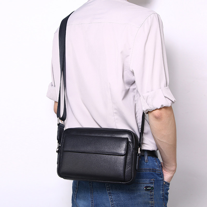 达文纳兰户外头层牛皮小挎包