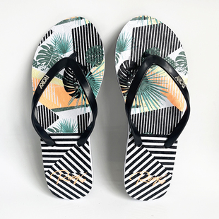 外贸出口 夹脚女拖 沙滩拖 植物花卉女人字拖 防滑防脱带拖鞋