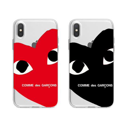 全包透明硅胶苹果潮牌爱心