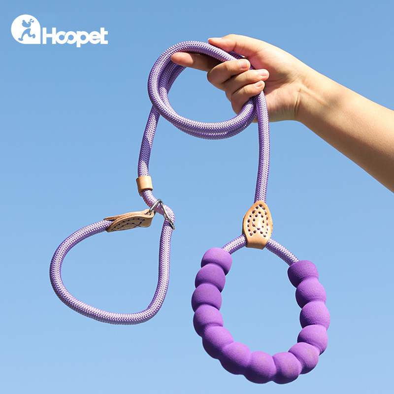 狗狗软质手柄遛狗绳P链柯基宠物外出训练防爆冲小狗p绳防挣脱小狗