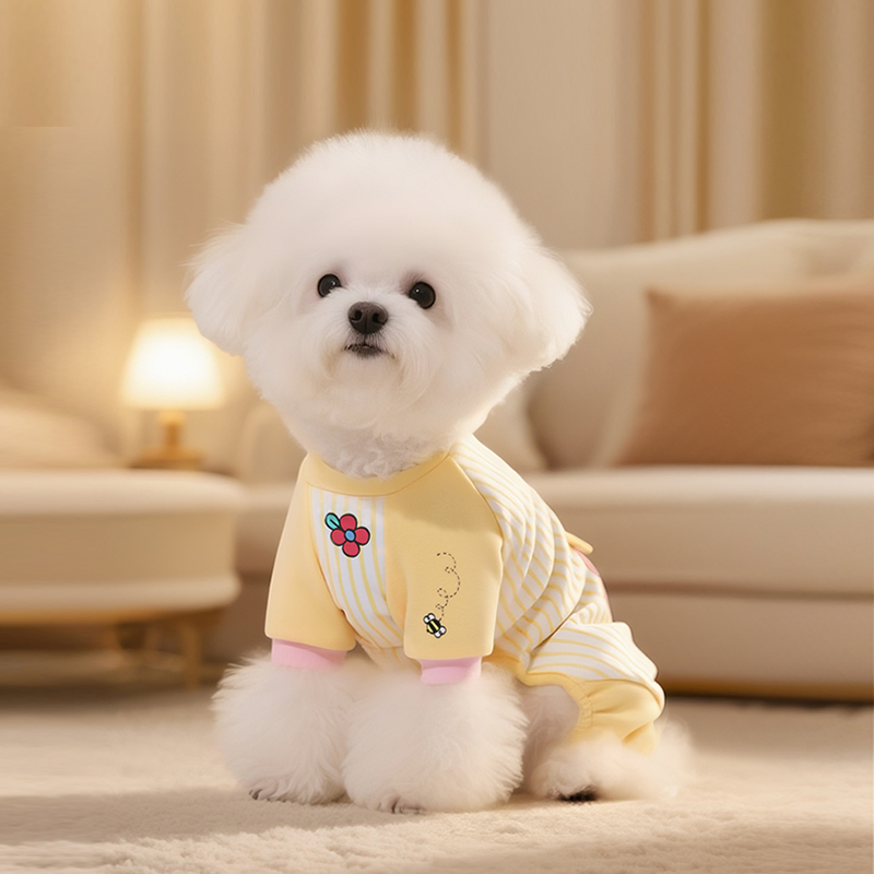 Hoopet x 小黄人联名 秋冬保暖比熊泰迪防掉毛四脚小型犬狗狗衣服