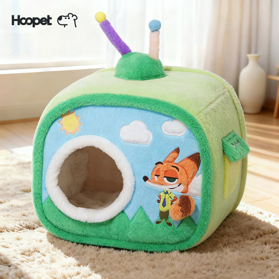 Hoopet不塌房系列宠物猫窝迪士尼海绵宝宝保暖狗窝猫窝秋冬可拆洗
