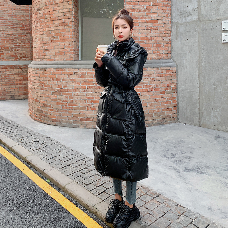 蔡衣霖羽绒棉长款时尚百搭修身