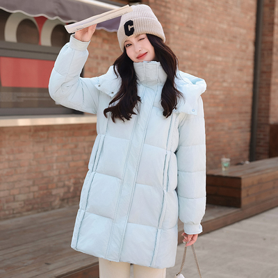 新款中长款羽绒棉服女款冬季