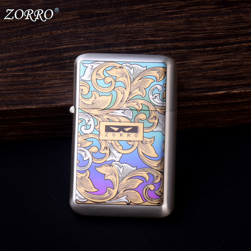 ZORRO佐罗煤油打火机顺财神新款790超薄防风老式打火机高级送男士