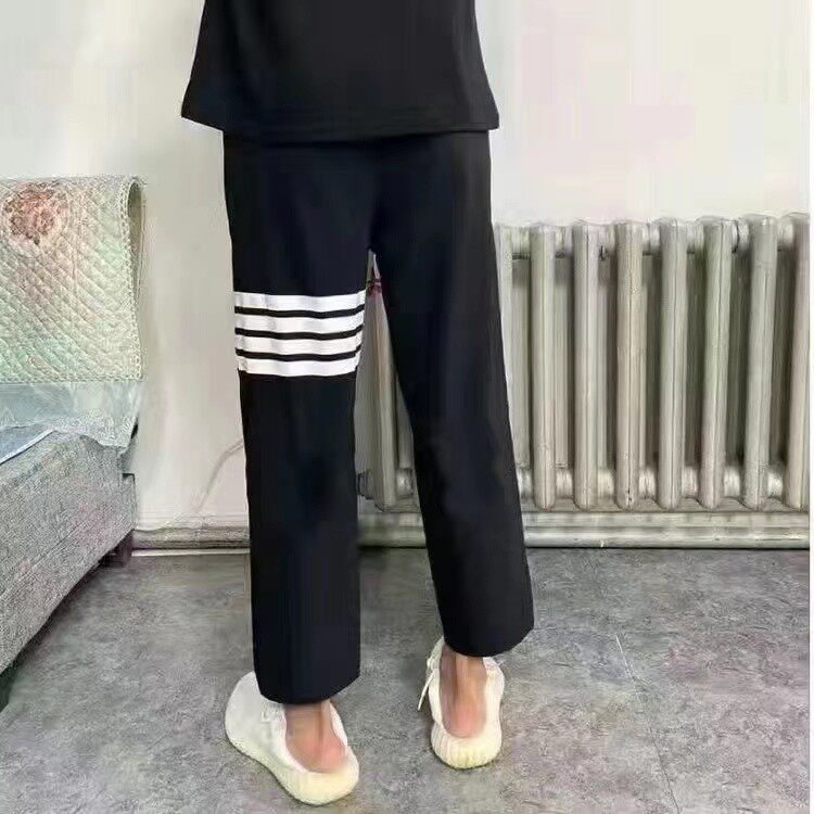 男童大码青少年松紧带直筒九分裤