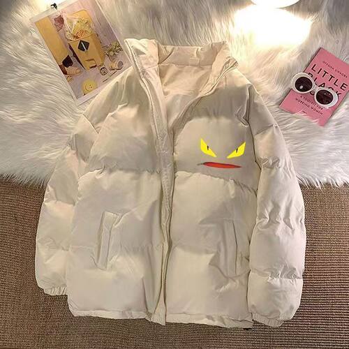 立领无帽保暖情侣棉服外套学生男