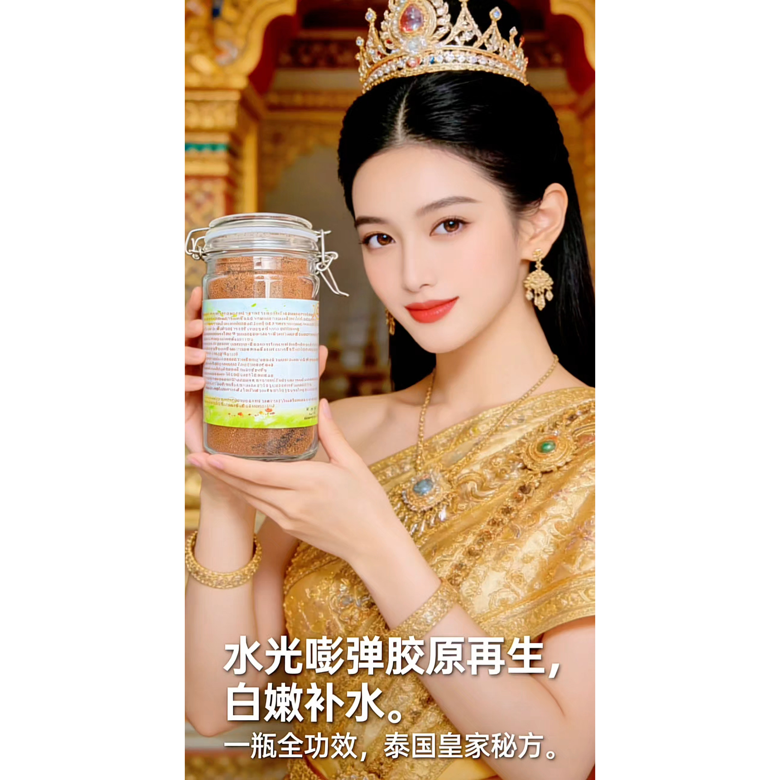 泰国原装进口纯天然小颗粒海藻面膜美容院专用补水保湿旗舰店正品