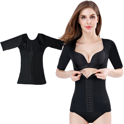塑身上衣短袖束臂膀压力排扣