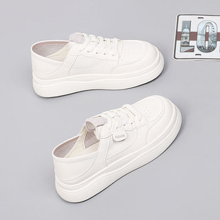 女2026春季 女 加大码 41一43脚宽胖单鞋 时尚 休闲小白鞋 新款 女鞋 板鞋