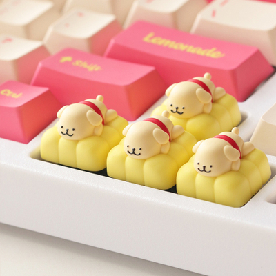 豆小牛豆小牛线条狗键帽机械键盘