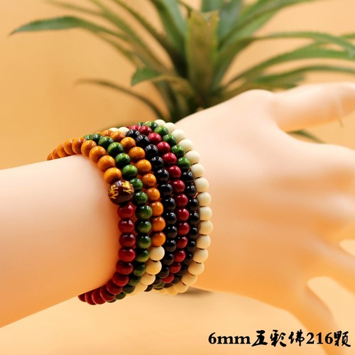 木质手串圆珠项链菩提挂件毛衣链