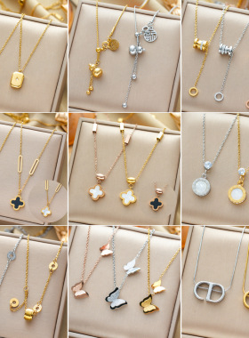 通体钛钢不掉色项链女锁骨链颈链