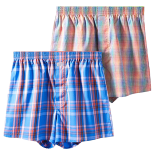 七匹狼内裤男生宽松阿罗裤纯棉平角四角居家短裤睡裤大裤衩子外穿