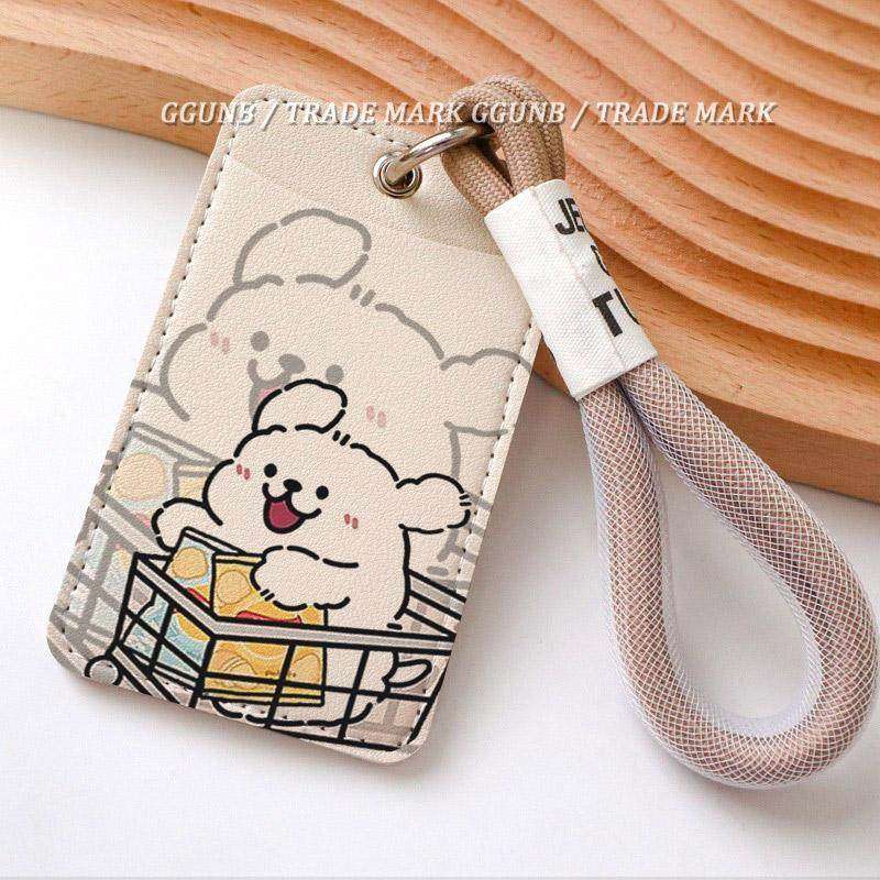 购物车线条帕恰狗卡套挂件学生证钥匙扣卡套挂件挂绳身份证门禁卡,文具电教/文化用品/商务用品,卡套/证件套,淘宝优惠券,粉丝福利购,淘宝优惠卷