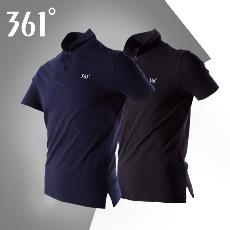 361短袖t恤男士翻领polo衫纯棉上衣361度官方旗舰男装运动半袖男