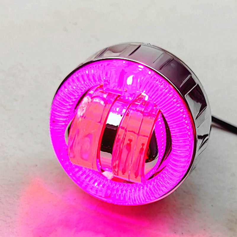 12V摩托车配件改装件GY6鬼火福喜巧格迅鹰男装LED天使眼爆闪大灯