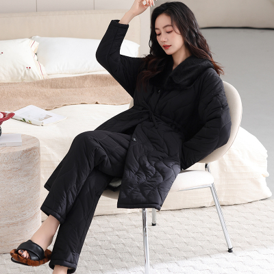 冬季可外穿羽绒棉袄中长款袍夹棉