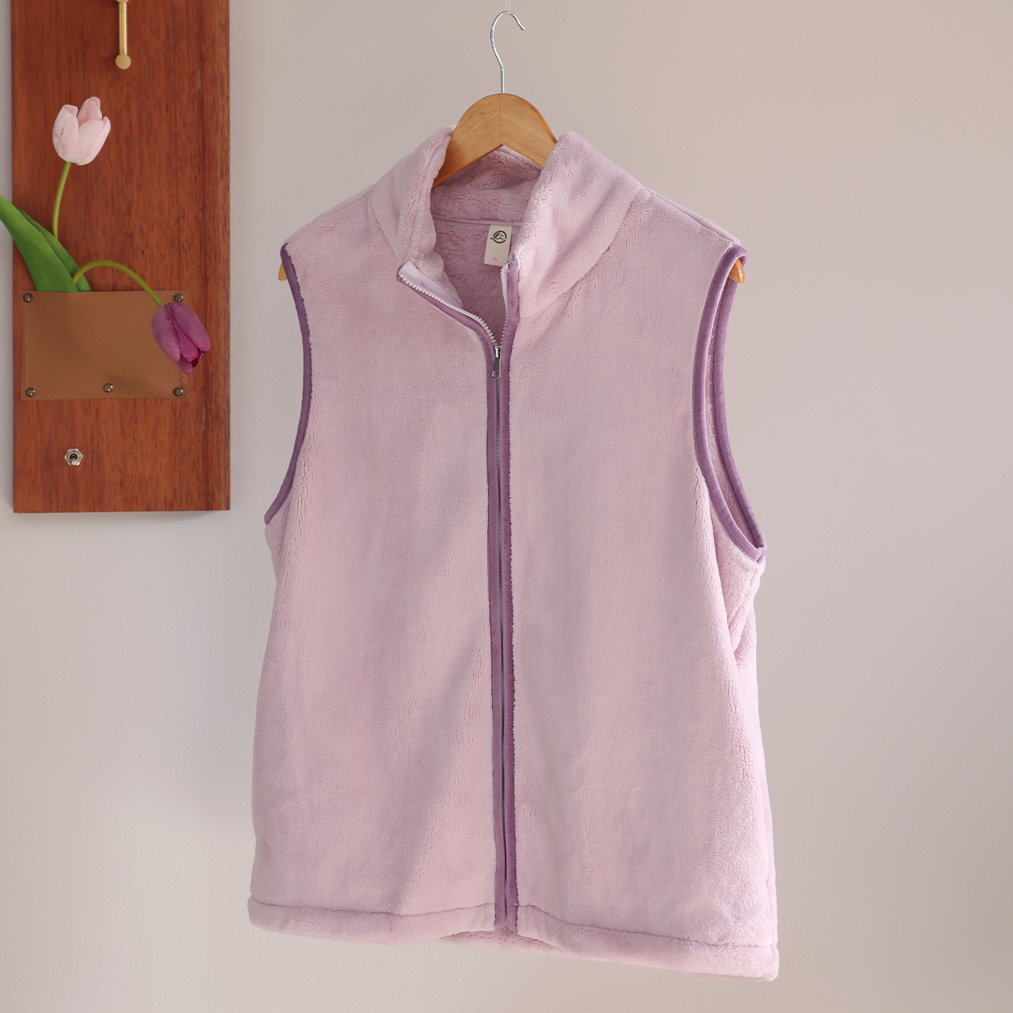 睡衣女冬加厚保暖马甲背心法兰绒